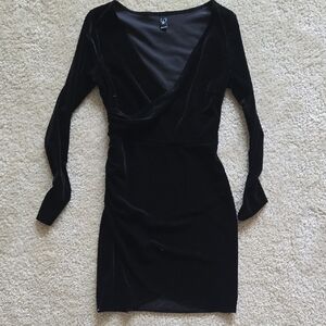 Elegant Black Velvet Dress